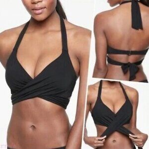 ATHLETA BRA CUP WRAP HALTER BIKINI TOP - 34D/DD